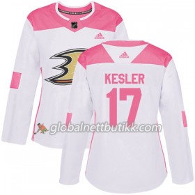 Anaheim Ducks Hockeydrakt Ryan Kesler 17 2017-2018 Hvit Rosa Fashion Adidas Authentic - Dame